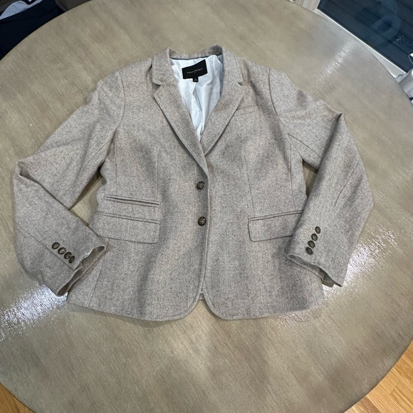 Banana Republic women’s tweed 2 button beige Blazer - Picture 1 of 5